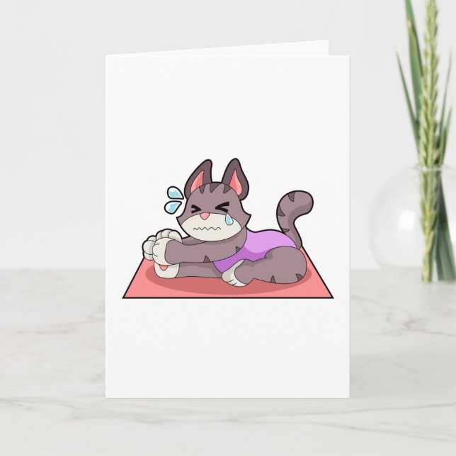 Carte Chat au Yoga Fitness (Devant)