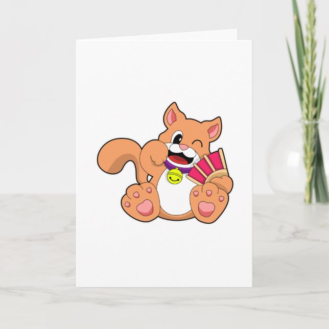 Carte Chat avec clochette (Devant)