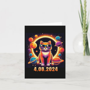 Carte Chat Avec Gles Éclipse Solaire