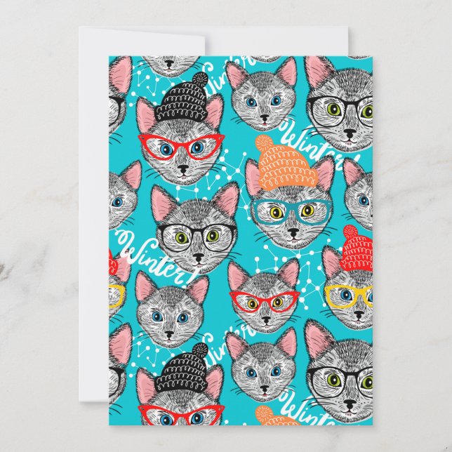 Carte Chat chapeauté (Devant)