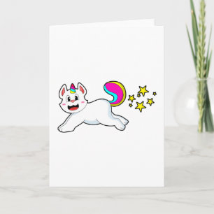 Carte Chat comme licorne