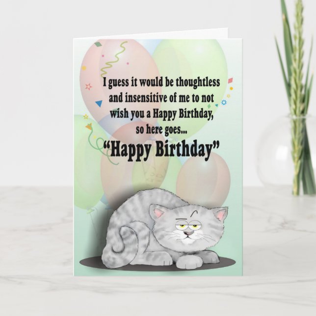 Carte Chat d'anniversaire (Devant)