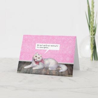Carte Chat d'anniversaire heureux (option années de chie