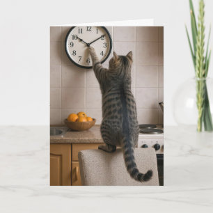 Carte Chat d'anniversaire pour l'humour du vieillissemen