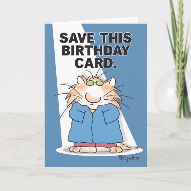 Carte CHAT DE CÉLÉBRITÉ Anniversaire (Devant)