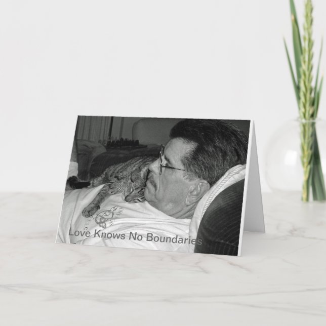 Carte Chat de fête des pères (Devant)