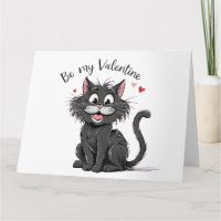 Chat de la Saint-Valentin noir