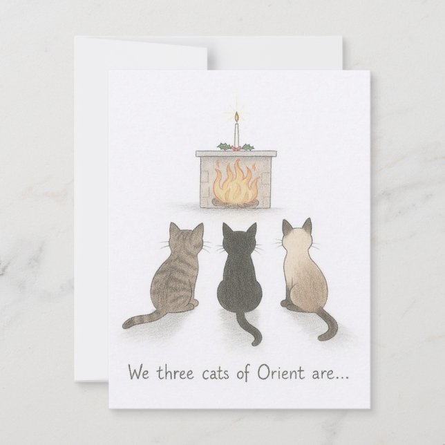 Carte Chat de Noël (Devant)