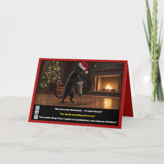 Carte Chat de Noël hilarant