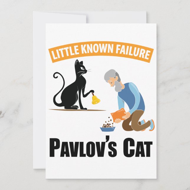 Carte Chat de Pavlov - Psychologie drôle (Devant)