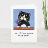 Chat de Pawly de sentiment avec la fleur