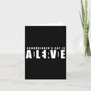 Carte Chat de Sheldon Schroedinger - mort et vivant