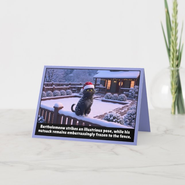 Carte Chat de slogan drôle (Devant)
