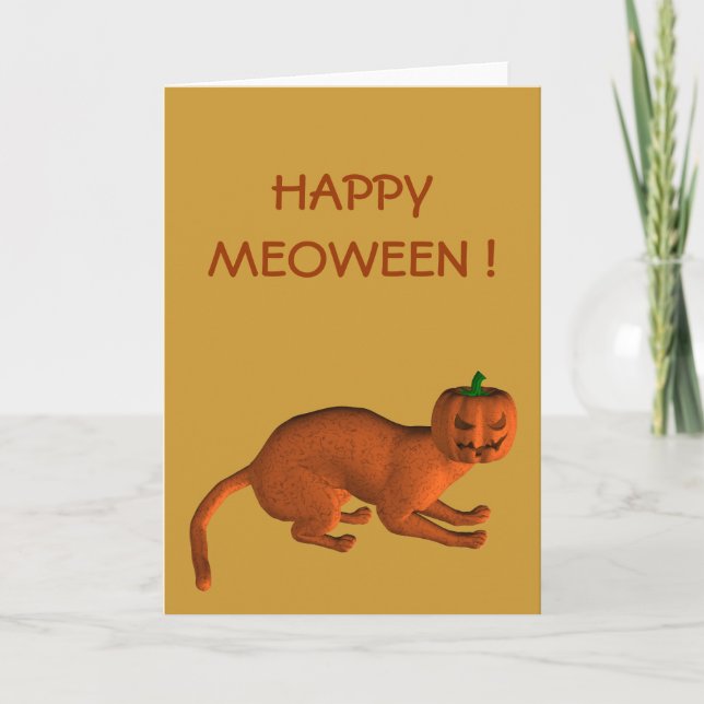 Carte Chat de tigre d'Halloween (Devant)