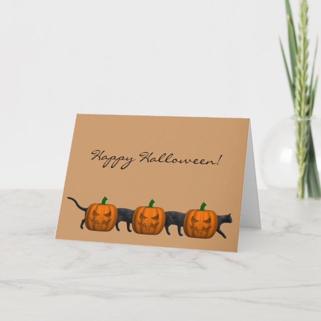 Carte Chat d'Halloween le plus long du monde (Devant)