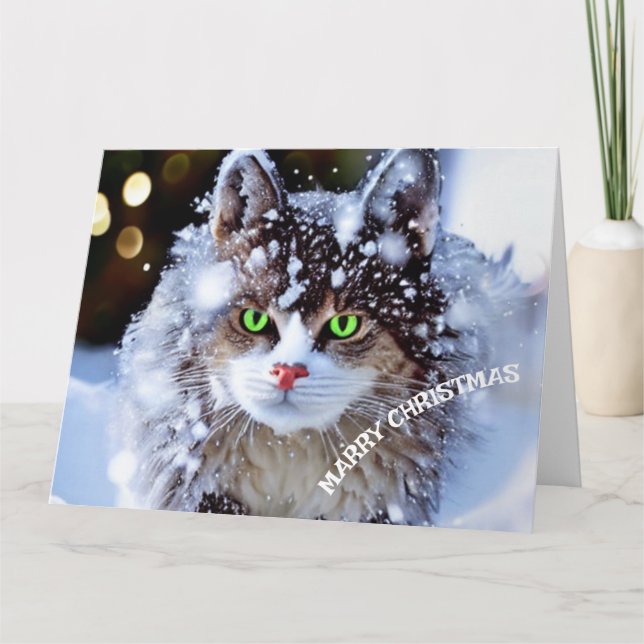 Carte Chat d'hiver (Devant)