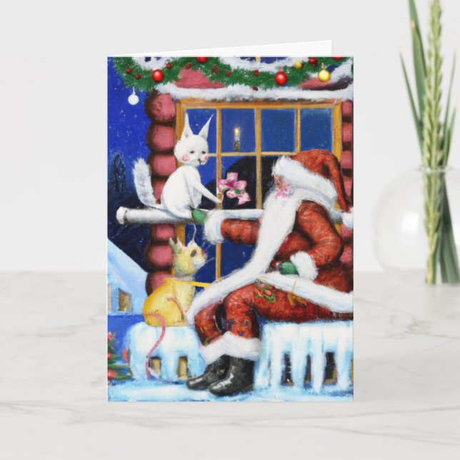 Carte Chat d'inspiration vintage (Devant)