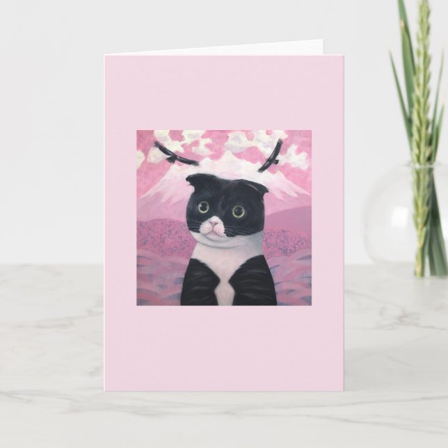 Carte Chat Dora-chan rose #3 (Devant)