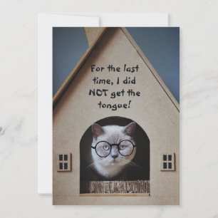 Carte Chat Drôle qui Porte des Lunettes Citation Chat a