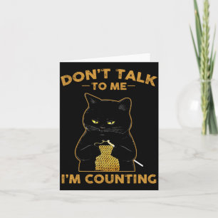 Carte Chat Drôle Tricote Chemise Ne Me Parle Pas Je Comp