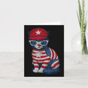 Carte Chat du jour commémoratif, Joyeux 4 juillet patrio