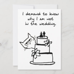 Carte Chat en colère veut faire partie du Mariage