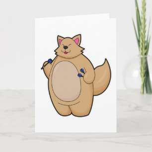 Carte Chat en tant que joueur de fléchettes