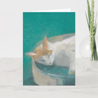 Carte Chat en vert