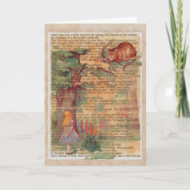 Carte Chat et Alice de Cheshire (Devant)