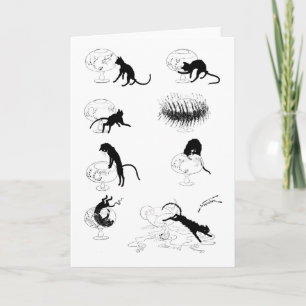 Carte Chat et poisson d'or, Alexandre Steinlen