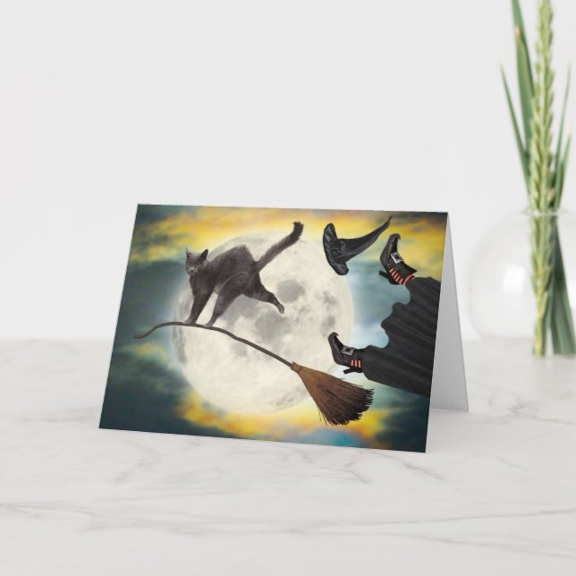 Carte Chat Halloween Drôle mignon Adorable Meilleu (Devant)