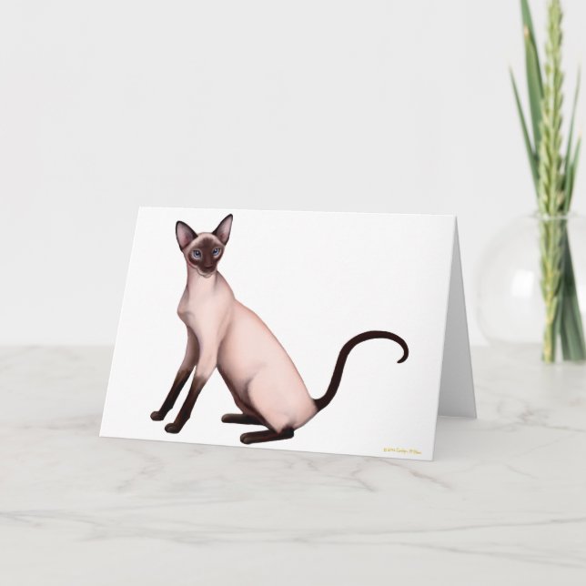 Carte Chat Jeune Siamese (Devant)