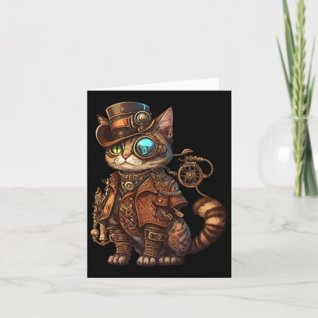 Carte Chat Kitty Kitty Steampunk (Devant)