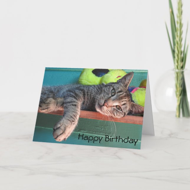 Carte Chat Love "Joyeux anniversaire" (Devant)
