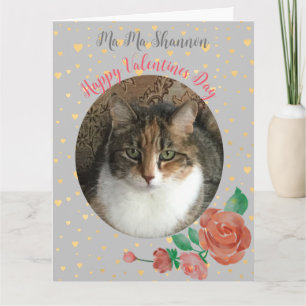 Carte Chat Maman personnalisée Valentine Surprise