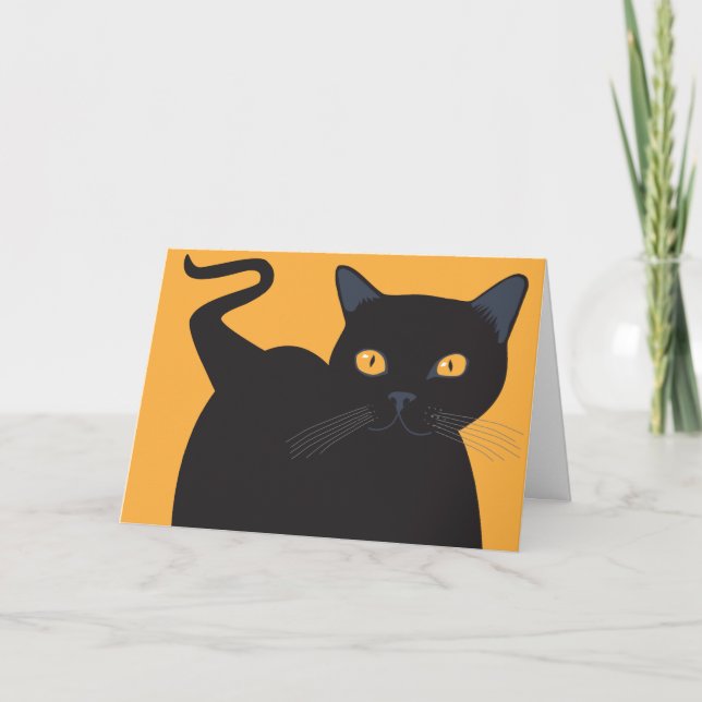 Carte Chat noir (Devant)