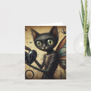 Carte Chat Noir Coeur Noir Épines Toutes Les Ocassions