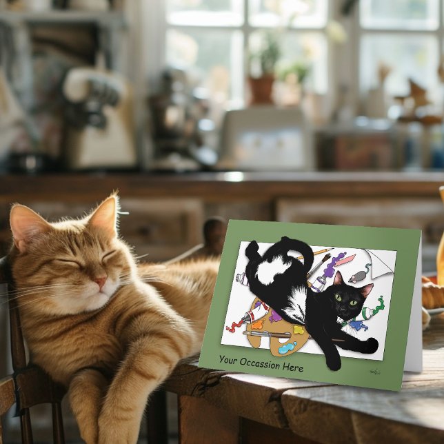 Carte Chat noir de l'artiste (Créateur téléchargé)