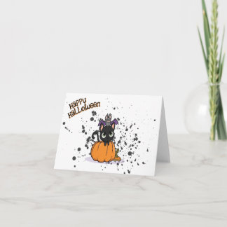 Carte Chat noir d'Halloween| Happy Halloween