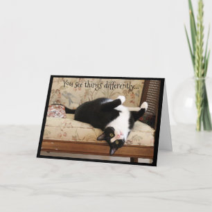 Carte Chat noir et blanc supérieur