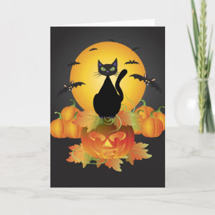 Carte Chat Noir Halloween