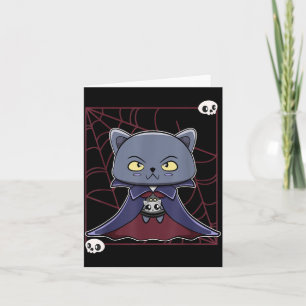 Carte Chat Noir Vampire Dracula Et Objet De Monstre Pour