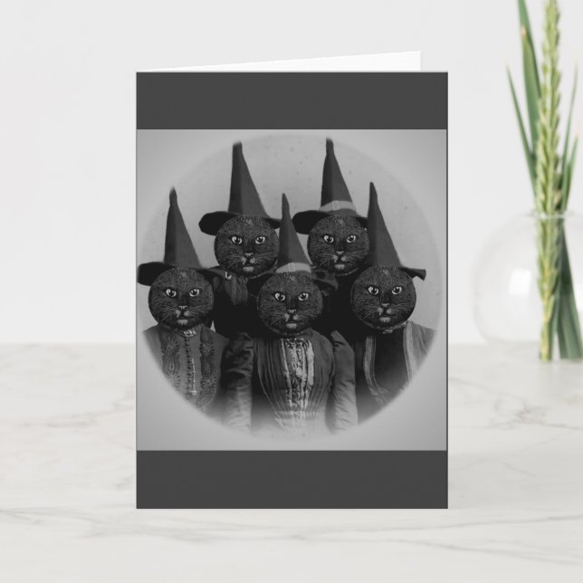 Carte Chat noir/Witches vintage (Devant)
