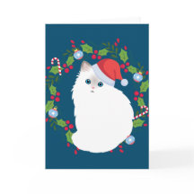 Chat Ragdoll Couronne de Noël