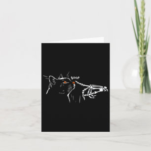 Carte Chat Squelette Halloween Poêle Femmes Animaux Femm