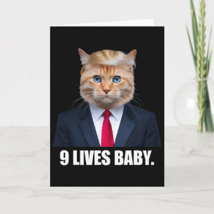 Carte Chat Trump 9 Vies par Trump 2024 Gagne Victoire Va