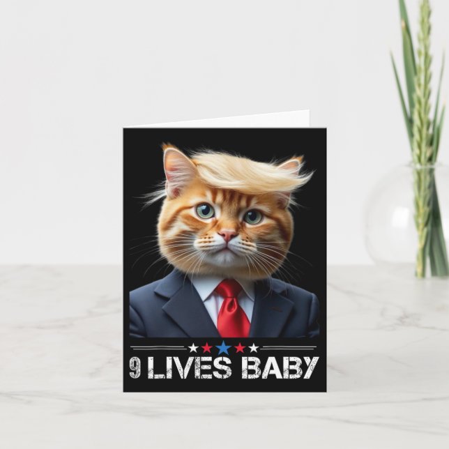 Carte Chat Trump 9 Vit Bébé Drôle Vote Pour Trump Chats  (Devant)