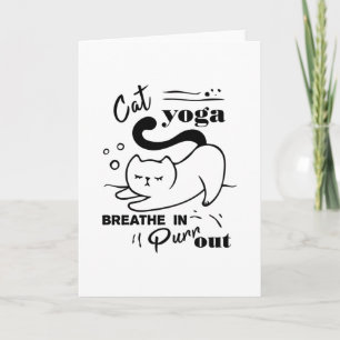 CARTE CHAT YOGA BRISER DANS ET SORTIR