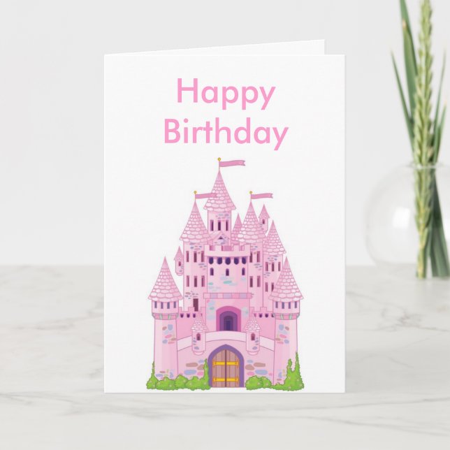 Carte château, Joyeux anniversaire (Devant)