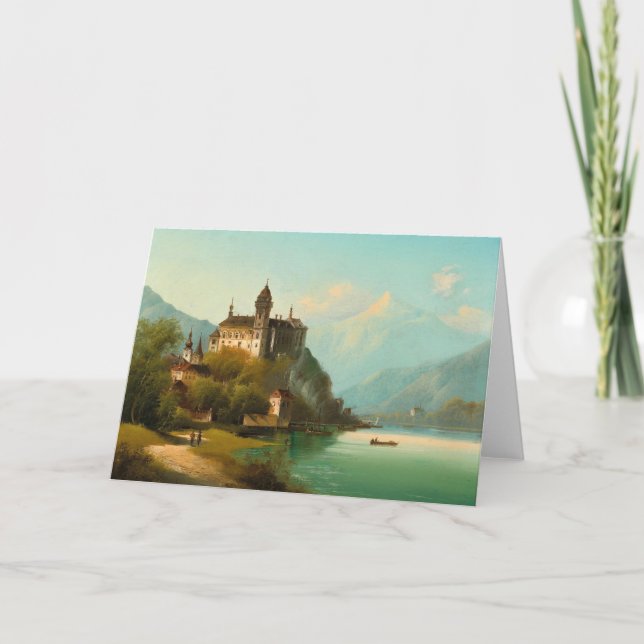 Carte Château sur Mountain Lake | Johann Wilhelm Jankows (Devant)